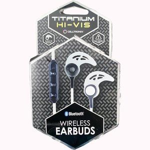 Titanium Hi-Vis Wireless Bluetooth Earbuds - NIB